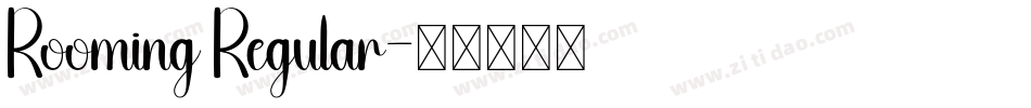 Rooming Regular字体转换